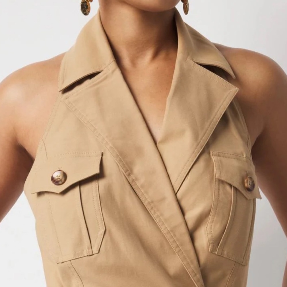 Spence size 10, tan cargo sleeveless dress